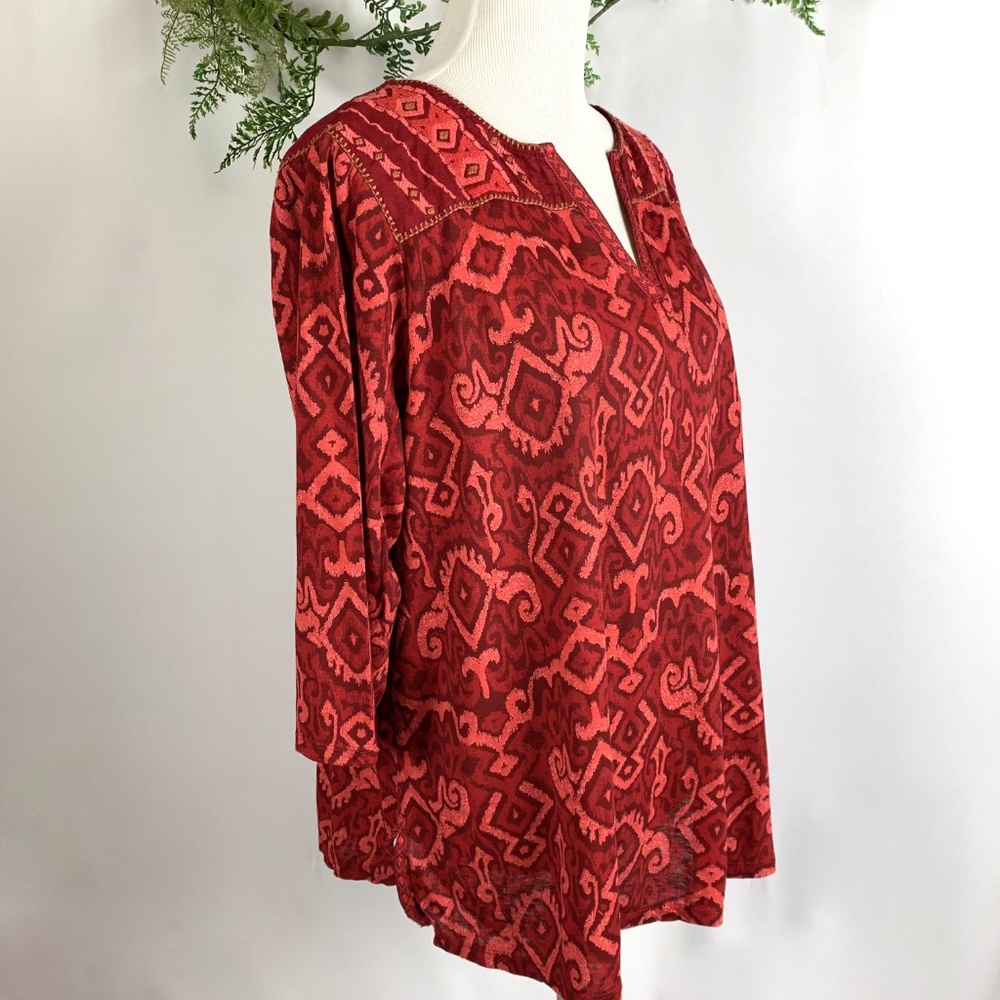 Lucky Brand Boho ORange Tunic 2X